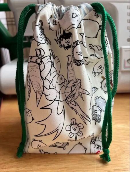 コップ袋 ★ にゃんこ大戦争 白 ★ スマートマチ ★ ハンドメイド 入園 入学◆ 2/3 再出品○