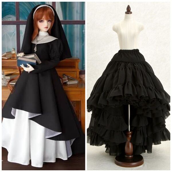 ボークス製 祈りの少女+プリンセスぽんぽんパニエ(ブラック) ※ネックレス欠品