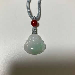 翡翠 布袋様 ネックレス