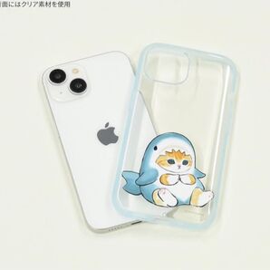 イーフィット クリア) iPhone15/ 14/13 対応 ケース サメにゃん