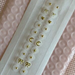 耳ツボジュエリー 20粒 【まとめ買い割引あり】ゴールド シンプル耳つぼ