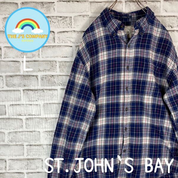 USA古着ST.JOHN`S BAY チェック フランネルシャツ 長袖ネルシャツ