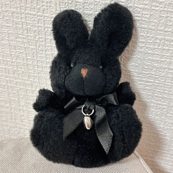 キーホルダー キーチェーン wego うさぎ 黒 可愛い ハート ぬいぐるみ スクバ