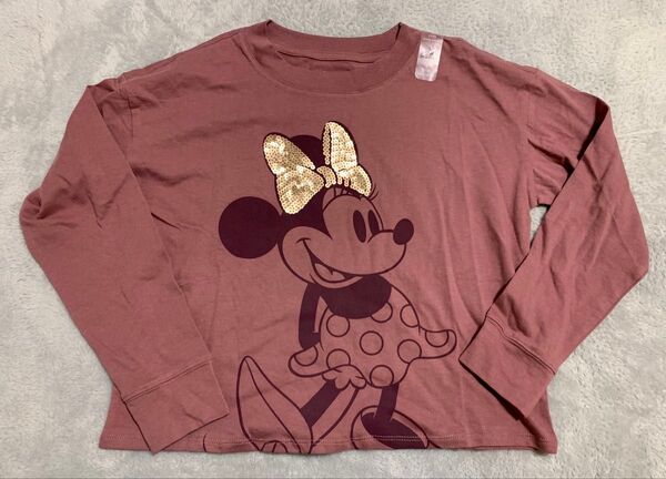 新品 ミニー Tシャツ 長袖 長T GAP 140 ディズニー H&M ships ビームス ミッキー ピンク キラキラ