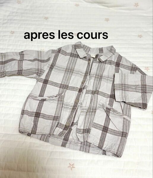 apres les cours チェック柄長袖シャツ 90サイズ