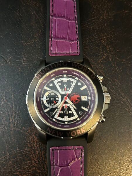 HUNTING WORLD ハンティングワールド HW401 時計 ウォッチ chronograph クロノグラフ レザーベルト
