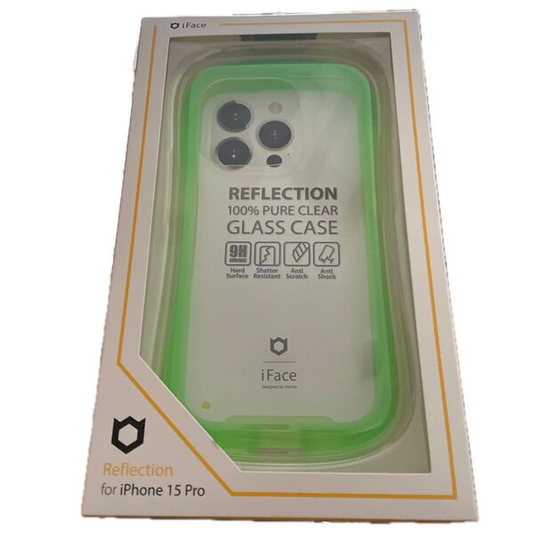iPhone 15 Pro iFace Reflection Neo 強化ガラスクリア スマホケース -959435クリアグリーン