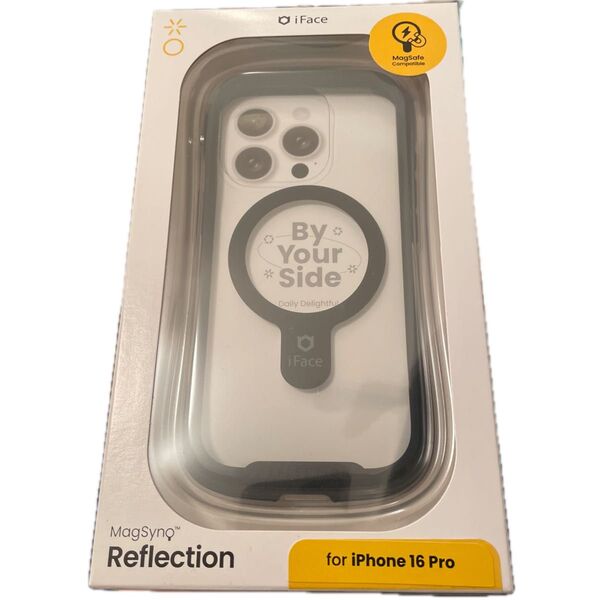 Hamee iPhone 16 Pro用 MagSynq強化ガラスクリアケース iFace Reflection (ブラック)