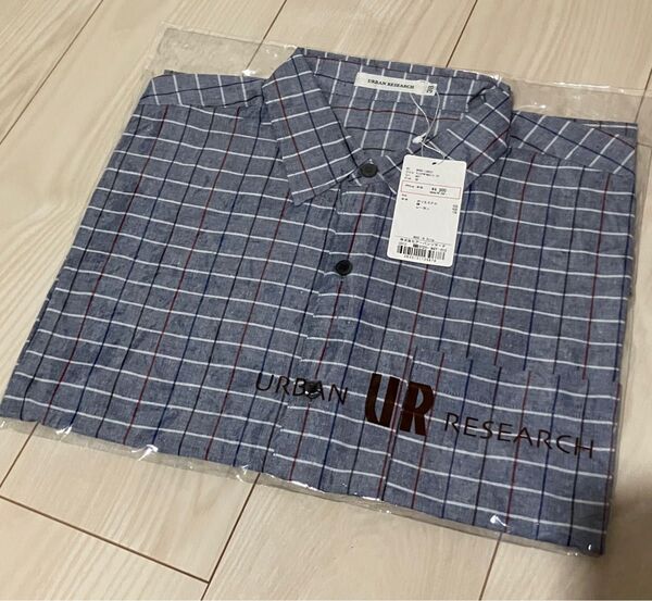 URBAN RESEARCH チェックシャツ M 未使用 アーバンリサーチ ワイドシャツ ブロックチェック