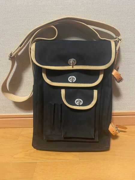 一澤帆布 地質調査鞄 No.1 信三郎 ショルダーバッグ ブラック 美品