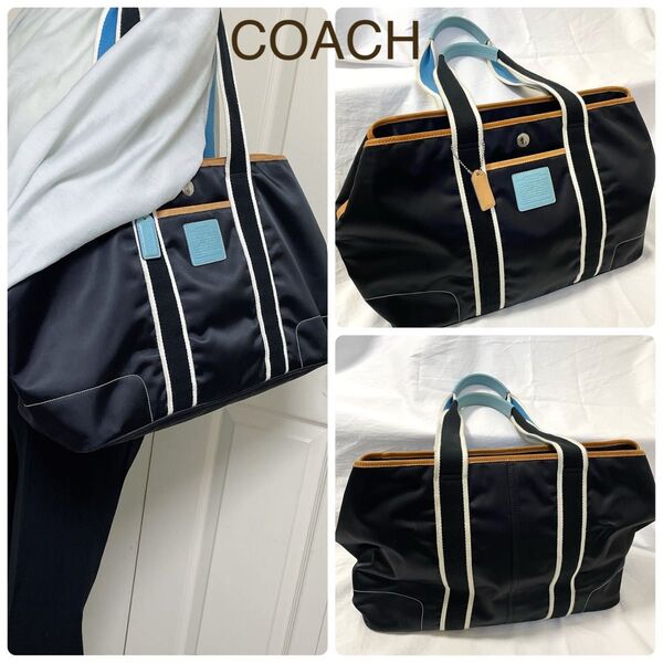 COACH コーチ ハンプトンズ ウィークエンド トートバッグ A4収納可能