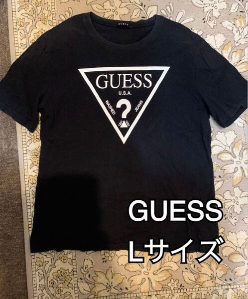 GUESS ロゴTシャツ Lサイズ ブラック
