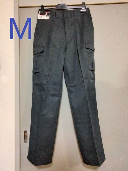 新品未使用 作業着 作業服 下 ズボン パンツ カーゴパンツ M チャコール ダークグレー
