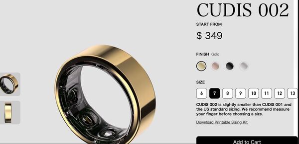 CUDIS 002 スマートリング ゴールド