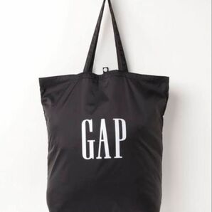 【新品】 GAP ロゴ エコバッグ★ブラック