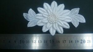 ☆(NM072)白の花モチーフ（3枚）
