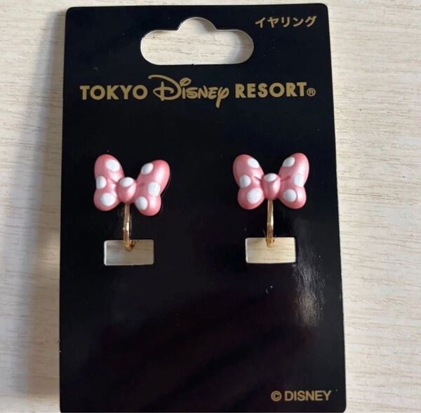ディズニー ミニー イヤリング ミニーの日 リボン 新品