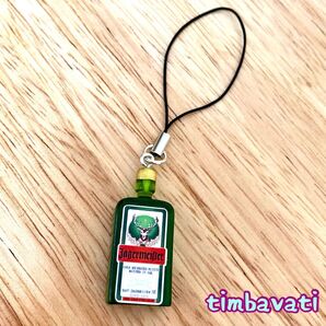 ☆新品☆【ドイツ】イエガーマイスター リキュール 根付 ストラップ *Jgermeister*ミニチュア キーホルダー