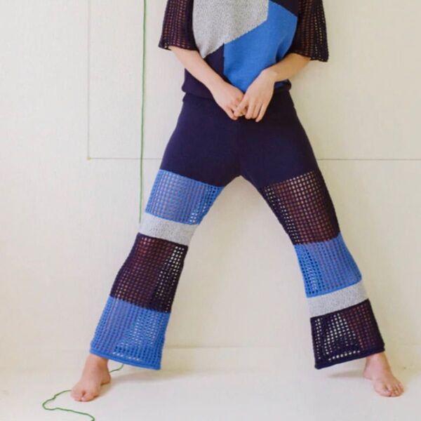 PAMM thanks fruits mesh knit pants