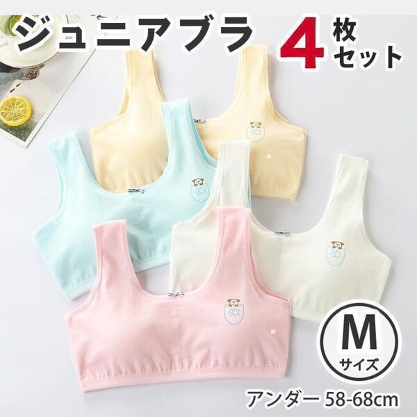 新品4枚セット 子供キッズ ファーストブラ スポーツブラ スポブラ 子供 ジュニアブラ キッズ 綿