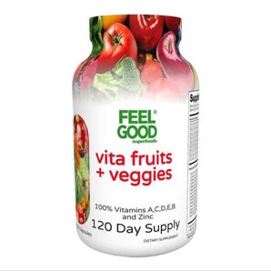 2瓶 FEEL GOOD vita fruits + veggies 120粒×2=240粒