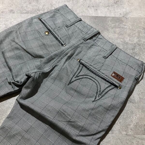 【EDWIN】エドウィン KX0001 グレンチェック柄 ストレッチパンツ Mサイズ ストレートパンツ GOLF ロングパンツ