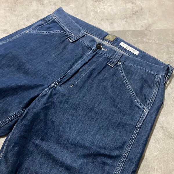 【BACK NUMBER】バックナンバー 和紙デニム ペインターパンツ Lサイズ 薄手 軽量 サマーデニム クール 涼しい