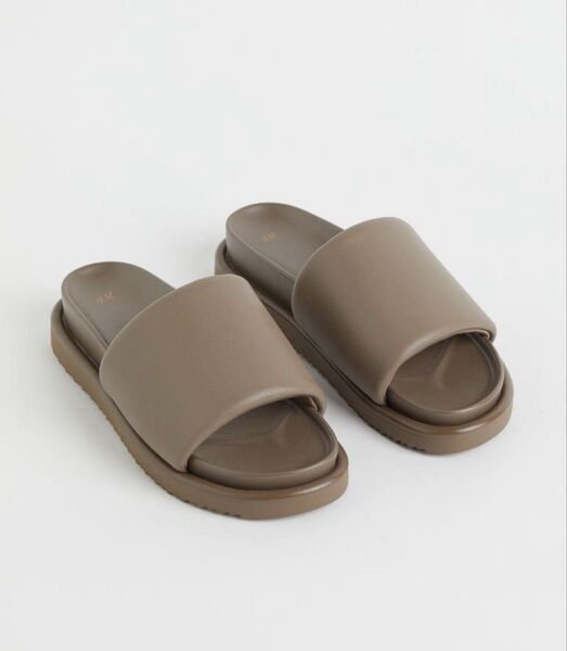 ★SALE 26日まで★H&M☆フェイクレザーサンダル スポーツサンダル グレージュ☆新品