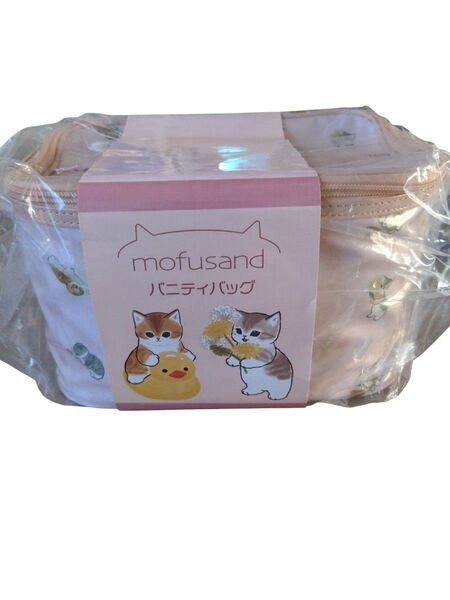 mofusand バニティバッグ モフサンド バニティポーチ おはな フラワー ピンク 化粧ポーチ 小物入れ プライズ 大きめ