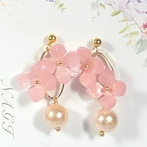 No.230 紫陽花 ピアス/イヤリング