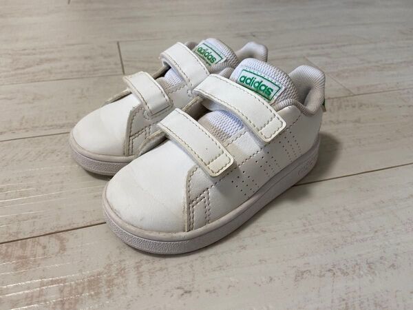 adidas スニーカー 白 マジックテープ 13cm
