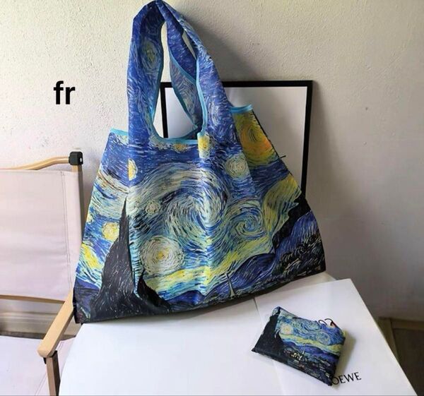 新品未使用 エコバッグ 大容量 折り畳み コンパクト 収納あり fr