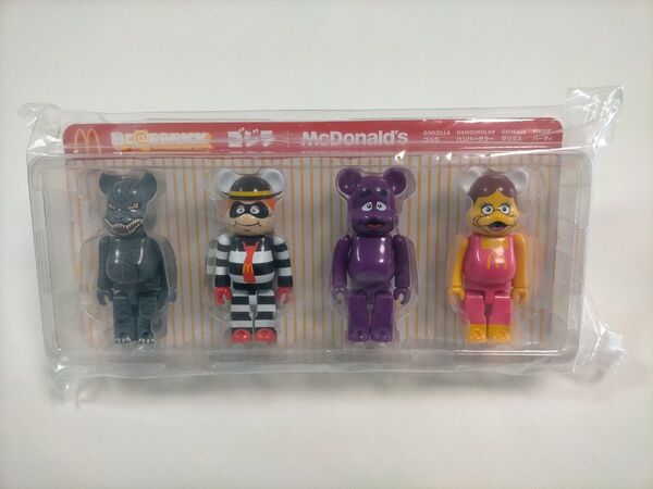(新品・未使用)ゴジラ VS マクドナルド BE@RBRICK ベアブリック 4体