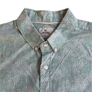 RIP CURL 半袖シャツ 花柄 グリーン系 S メンズ