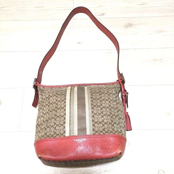 ★コーチCOACHシグネチャーワンショルダーバッグ★最終お値下げ不可★オレンジ