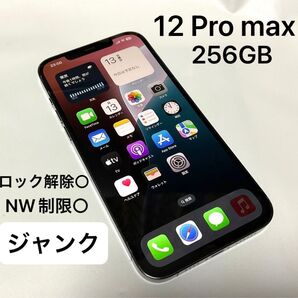 ジャンク iPhone 12 Pro Max 256GB グラファイト ロック解除 au判定○