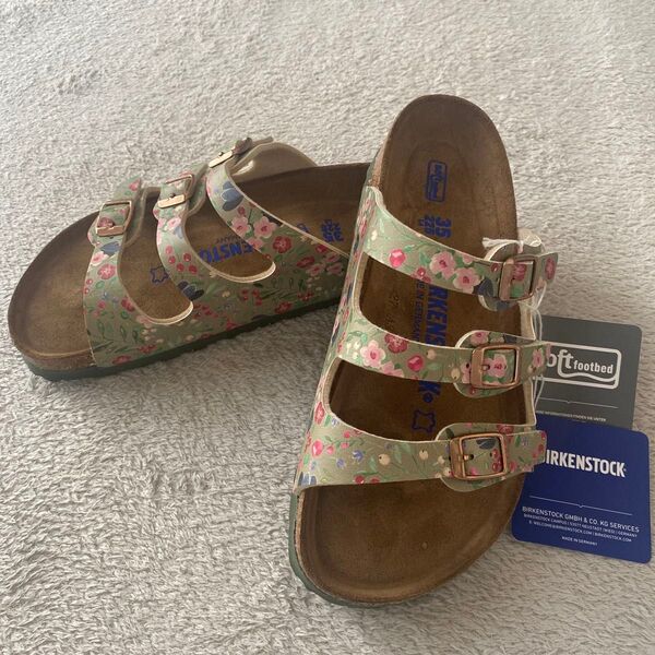 新品 BIRKENSTOCK フロリダ サンダル 花柄 22.5cm