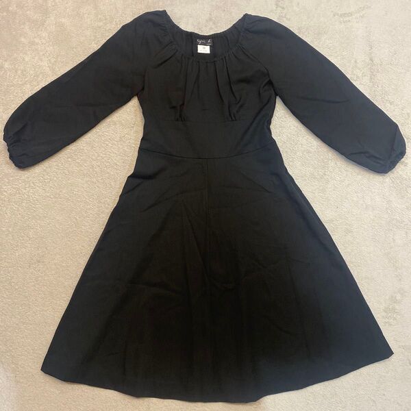 美品【agnes b.】アニエスベー ワンピース ウール 黒 サイズ38