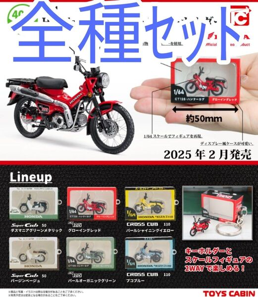 全種セット【新品未使用】1/64 Honda Cub フィギュアキーホルダー カプセルフィギュア ガチャガチャ ホンダ カブ
