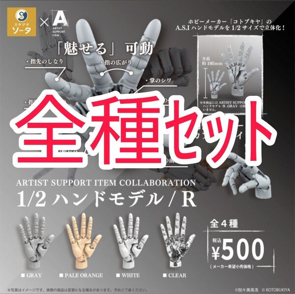 全種セット【新品未使用】ARTIST SUPPORT ITEM COLLABORATION 1/2 ハンドモデル / R
