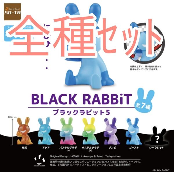全種セット【新品未使用】BLACK RABBiT (ブラックラビット) 5 SO-TA ソータ ガチャガチャ カプセルフィギュア