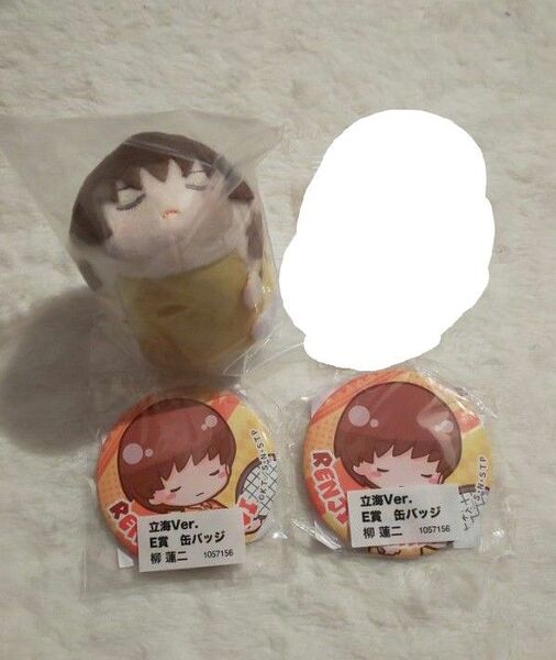 【期間限定値下中】新テニスの王子様 柳蓮二 セガラッキーくじ 缶バッジ もちもちマスコット