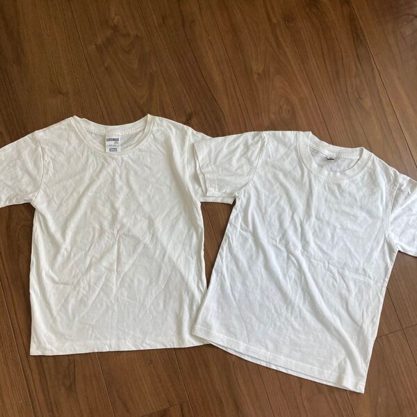 白 ホワイト Tシャツ セット 130 半袖Tシャツ