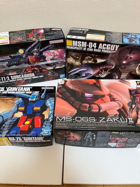 MS-06S シャア専用ザク (1/144スケール リアルグレード(RG)機動戦士ガンダム(ファースト))他 4点セット