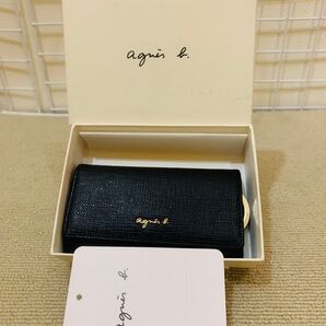 【箱付き未使用美品】アニエス・ベー キーケース 6連1リング レザー ブラック 男女兼用
