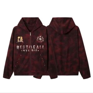赤 ジップパーカーパーカー Mサイズ opium ジップアップ
