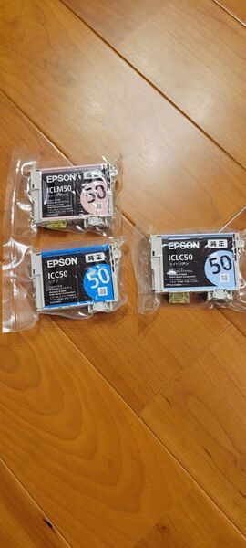 エプソン純正 インクカートリッジ IC6CL50 の 3色