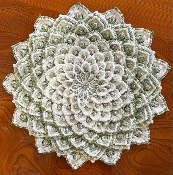 フラワーマルチカバー マット 座布団 ハンドメイド
