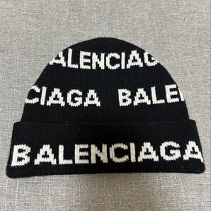 BALENCIAGA LOGO BEANIE バレンシアガ ロゴ ビーニー ニット帽 ブラック