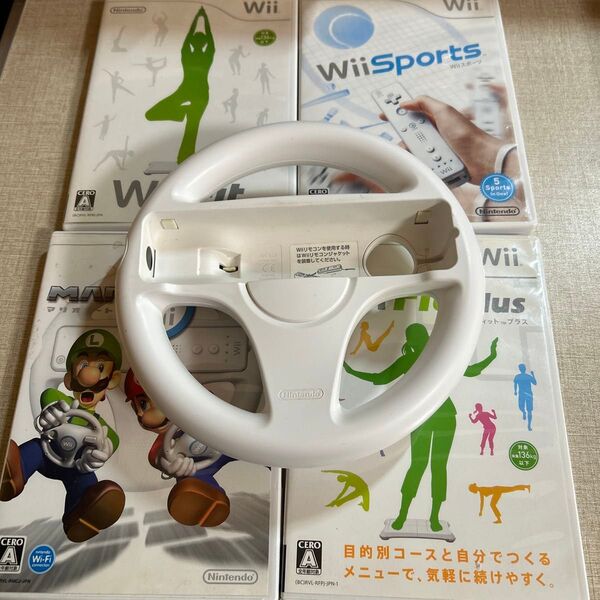 Wii ハンドル Nintendo マリオカート 任天堂 Wiiハンドル セット 写真のセットです